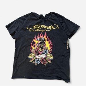 Ed Hardy Black Graphic T-Shirt